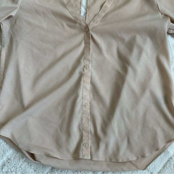 Victoria's Secret | Camel Front Button, Open Back Blouse | Size Small - Picture 3 of 10